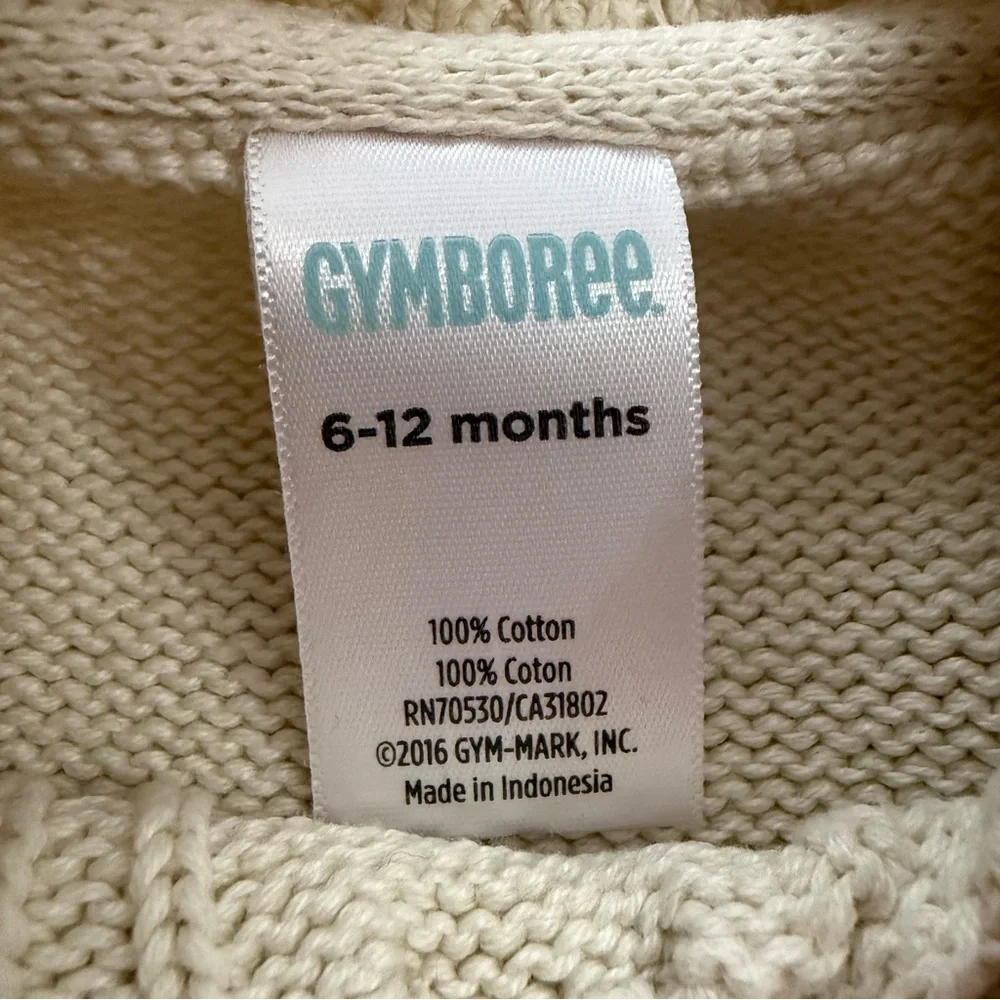 Gymboree Baby Cable Knit Sweater Cream 6–12 Months‎ Minimalist Classic